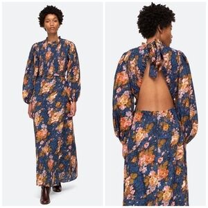 Sea New York Floral Maxi Dress - Blue and Orange